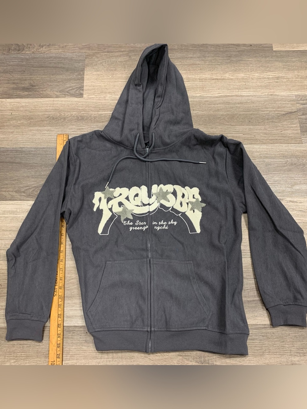 Y2K street wear style corduroy hoodie size L new